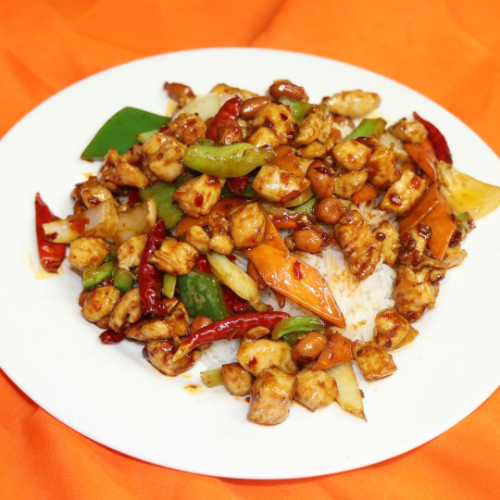 122. Gong Bao Chicken on Rice 宫保鸡丁饭（辣）