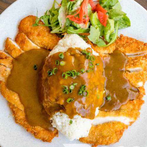 Chicken Katsu Curry Rice and Miso Soup <br /> 日式咖喱鸡排饭套餐