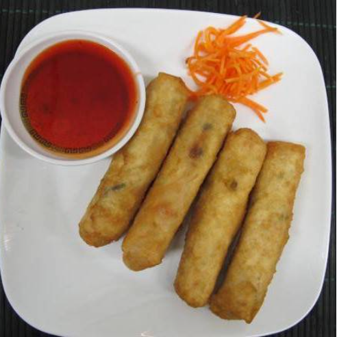 Deep Fried Vegetable Spring Rolls (4 Pcs)