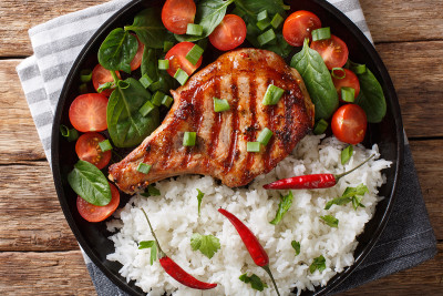 double-pork-chops-on-broken-rice