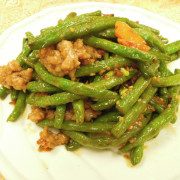 134. Green Beans with Steak in XO Sauce <br> XO酱四季豆牛柳粒