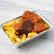Chicken Schnitzel with Chips &amp; Gravy