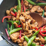 R13  Stir Fried Chicken &amp; black Paper &amp; Veggies 黑胡椒鸡肉