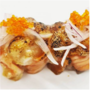 Salmon &amp; Scallop Aburi